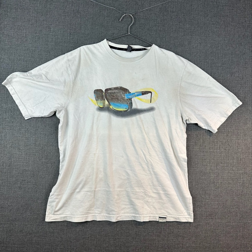 Sean John XL‎ Graxphic Print T-Shirt Short Sleeve Crew Neck Cotton White